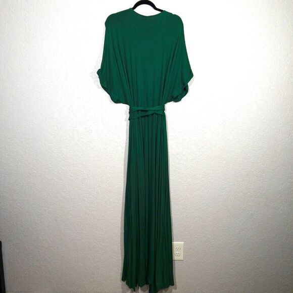 Eloquii Green Jersey Knit Wrap Maxi Dress Size 26 - Picture 6 of 8